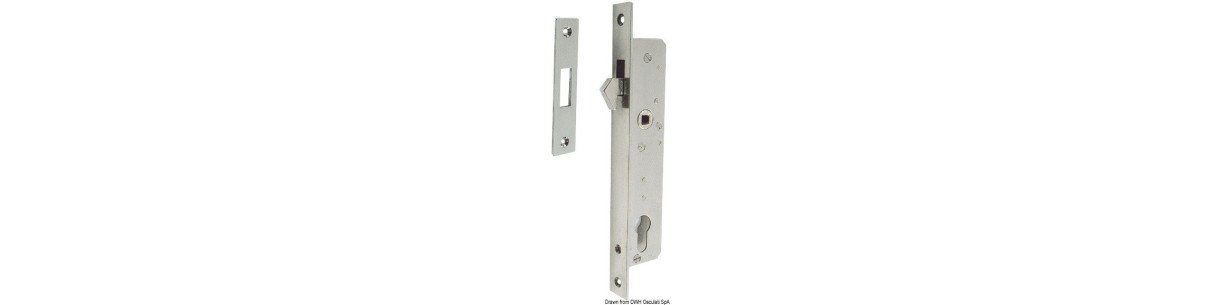 Serrures inox pour portes coulissantes