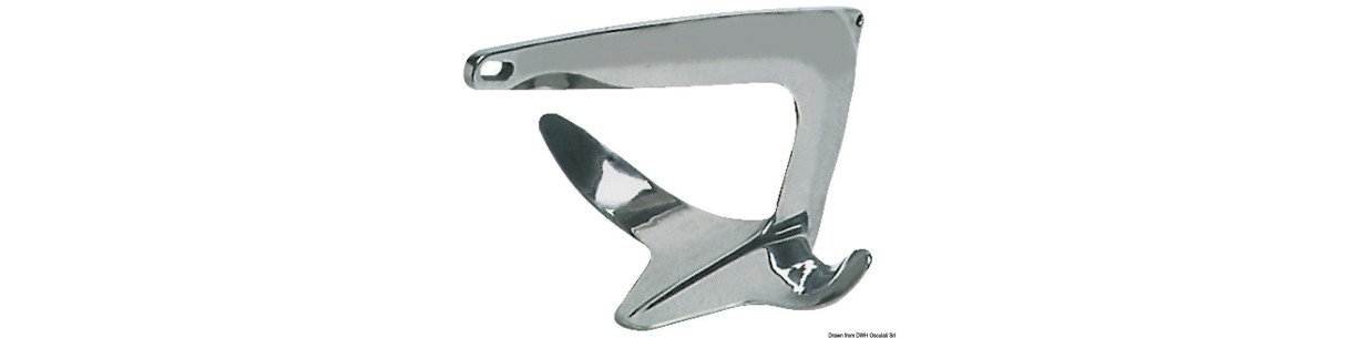 Ancres Trefoil en inox AISI 316 poli miroir