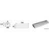 Plaquette zinc trou passant mm 104x28