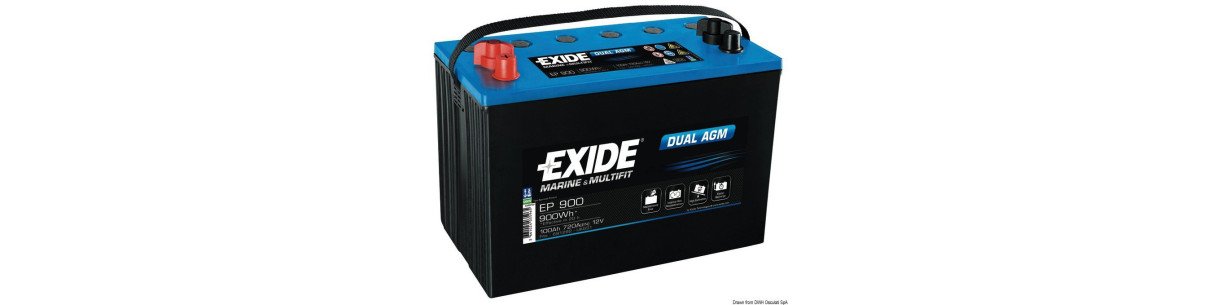 Batteries EXIDE Agm pour équipements et démarrage