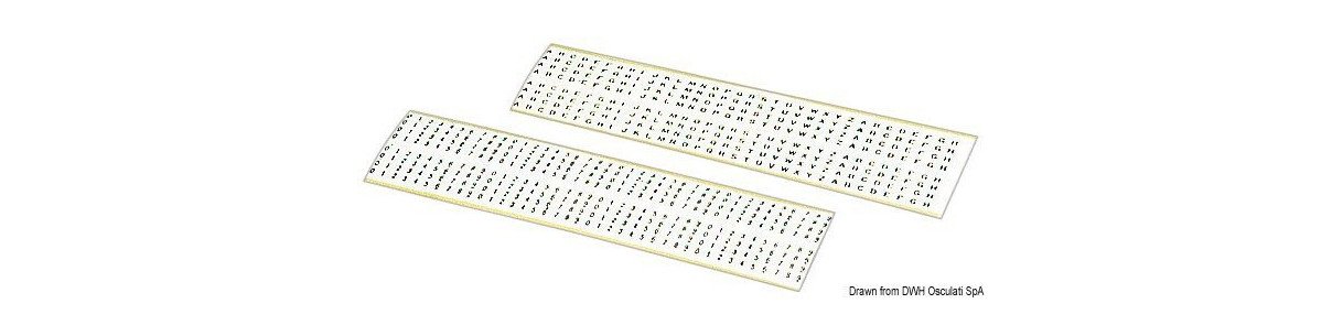 Lettres et chiffres autocollantes de 3mm noirs sur fond blanc