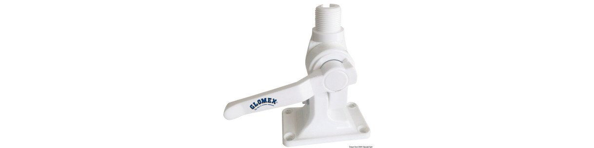 GLOMEX base with built-in fairlead recommended for RA1201