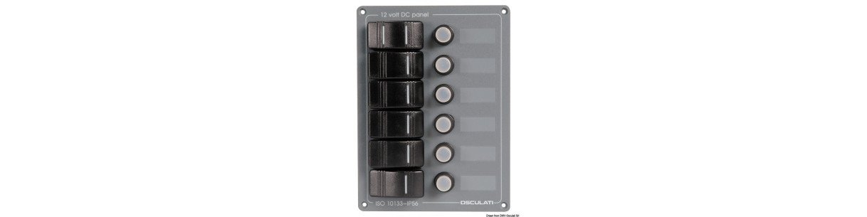 Tableau électrique en aluminium avec façade en polycarbonate gris