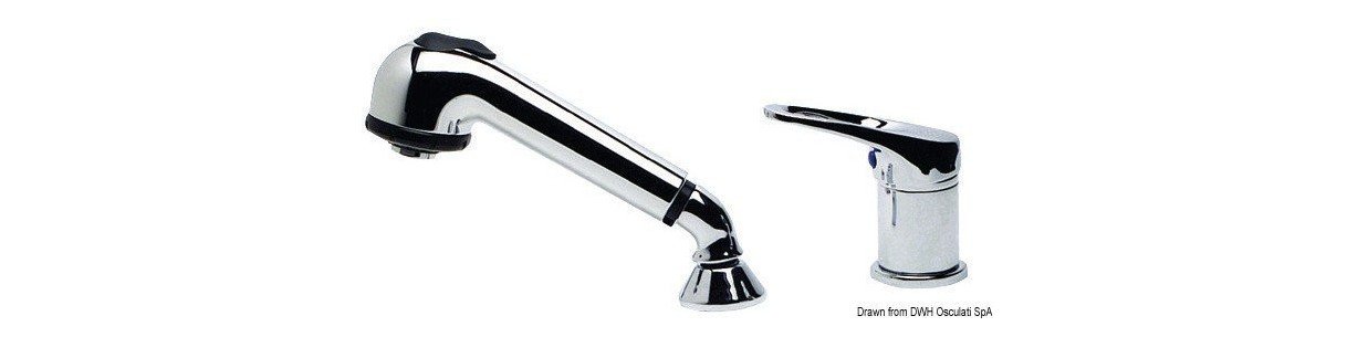 Monocommande Oliva mélangeur chromé + douchette amovible chromée